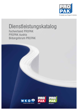 PROPAK Dienstleistungskatalog